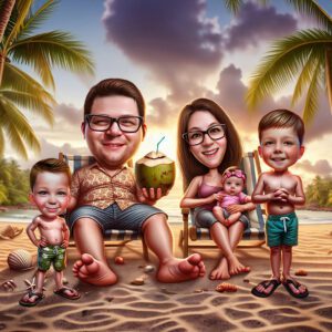 Family or Group Caricature